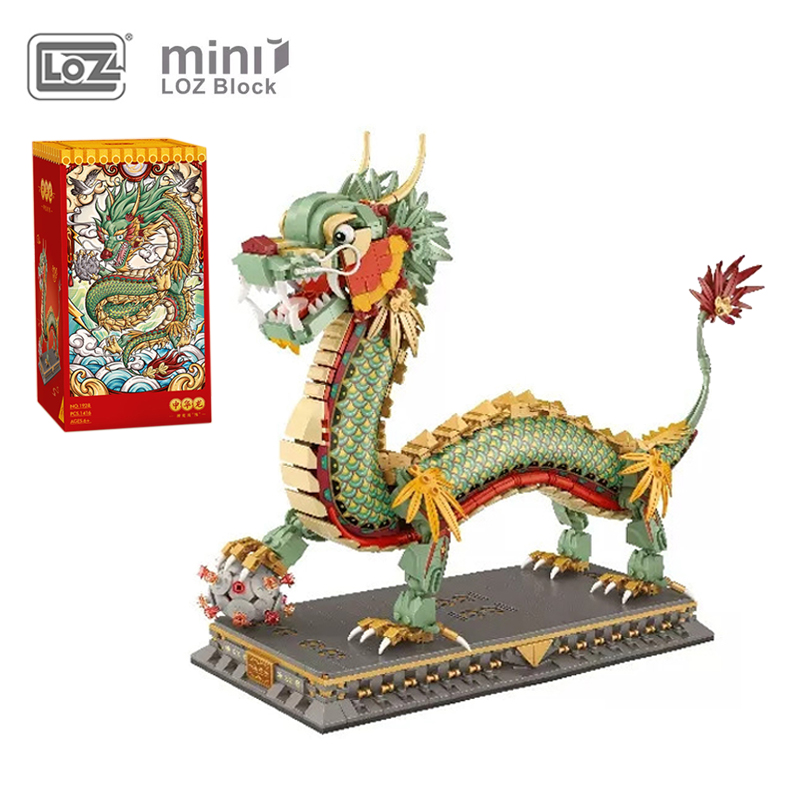 Diy Electronics For Adults - LOZ 1416pcs Chinese Dragon Model Building