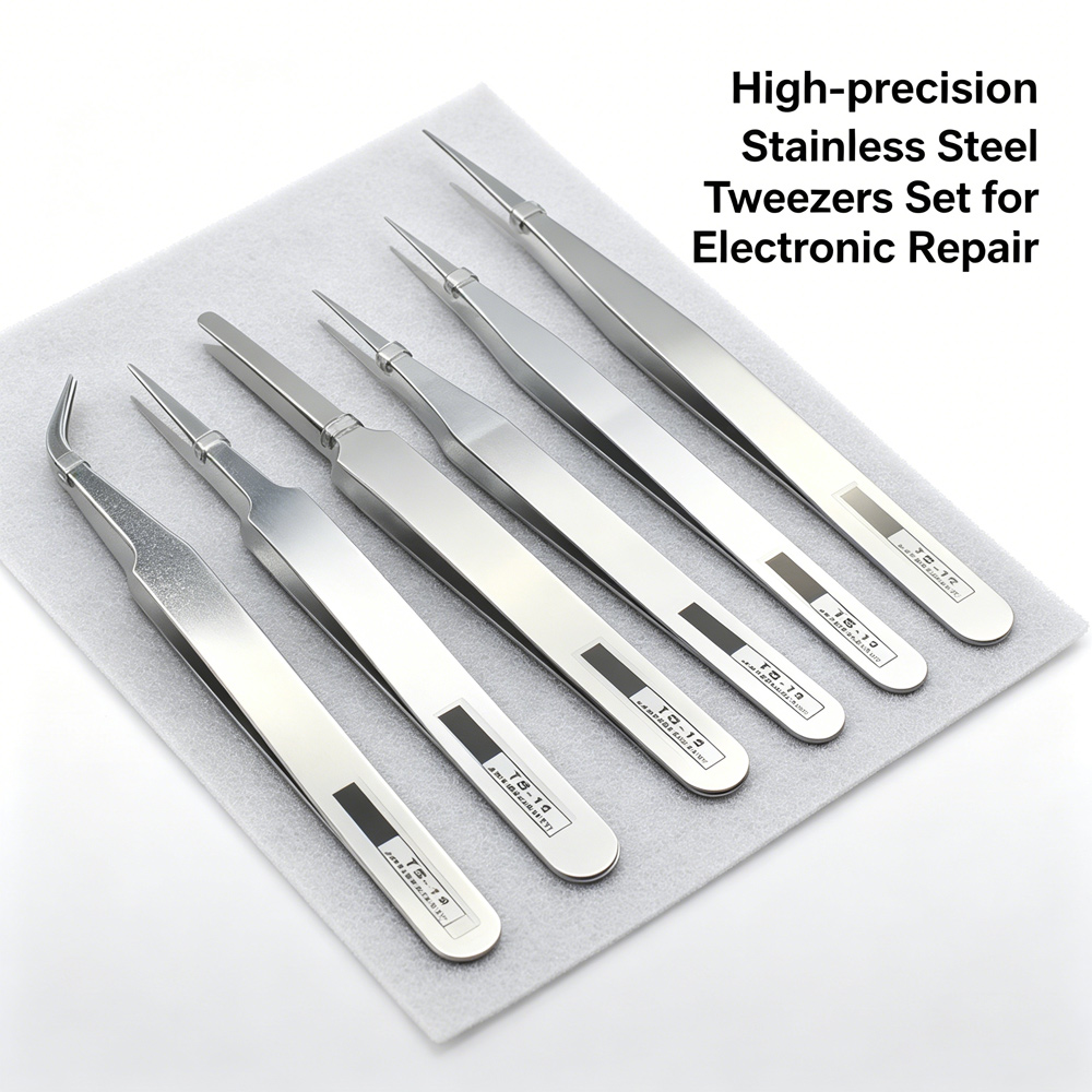 Diy Electronics For Beginners - Anti-magnetic Stainless Steel Tweezers Kit 6