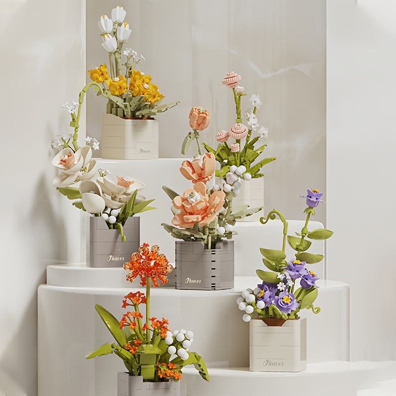 Diy Electronics For Adults - Flower Creative Puzzle Assembly Building Blocks