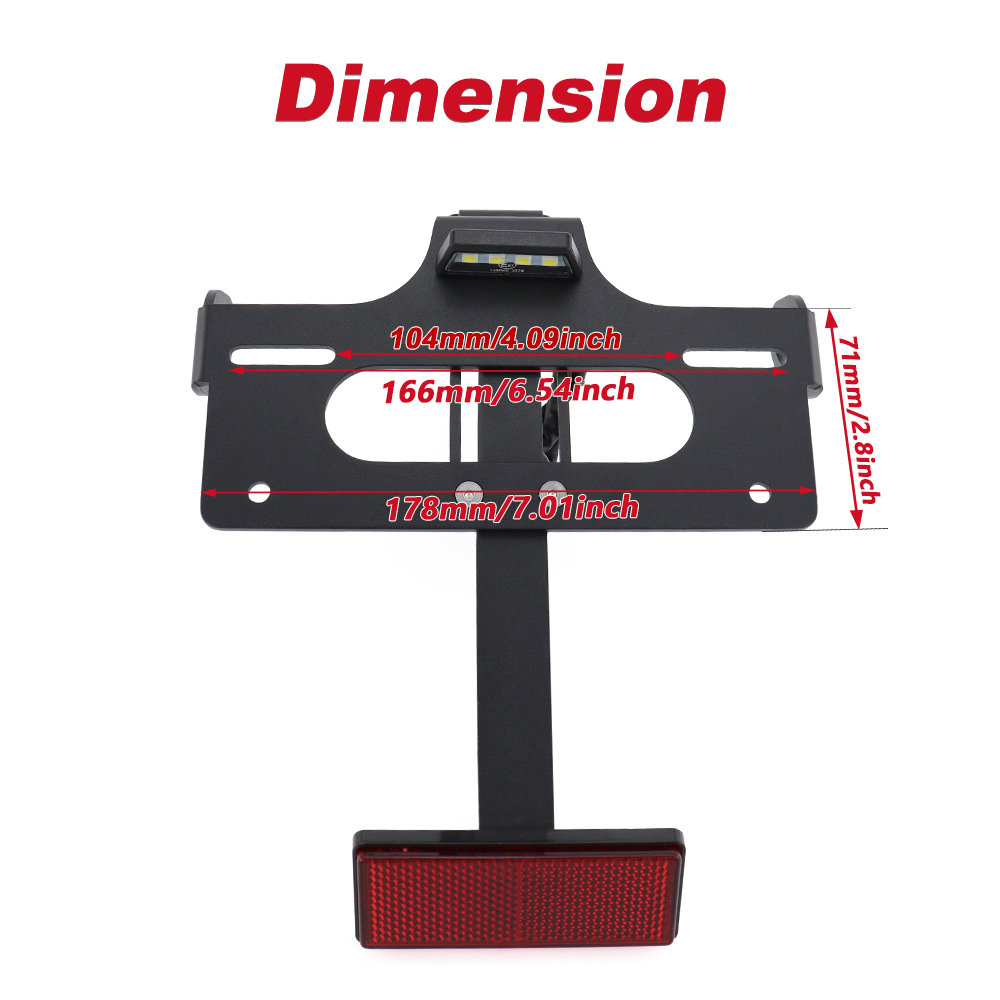 License Plate Holder Bracket L - Led Assortment Kit recension och pris