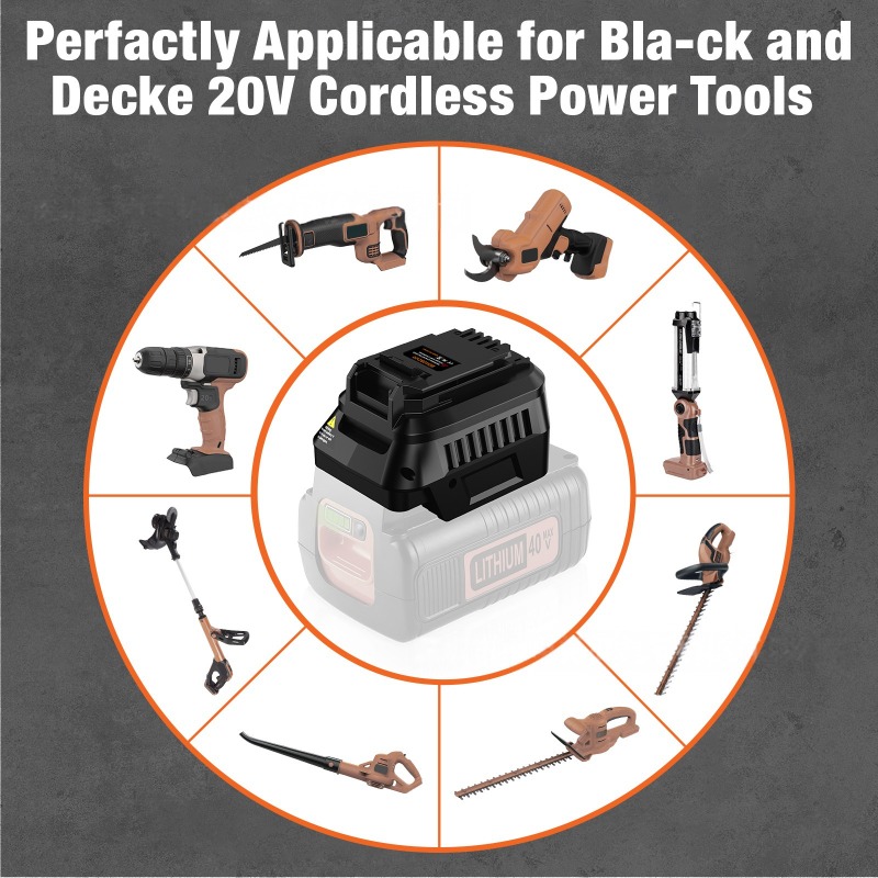 HAKSINKY Tool Battery Adapter  - Black+Decker Tool Cordless recension och pris