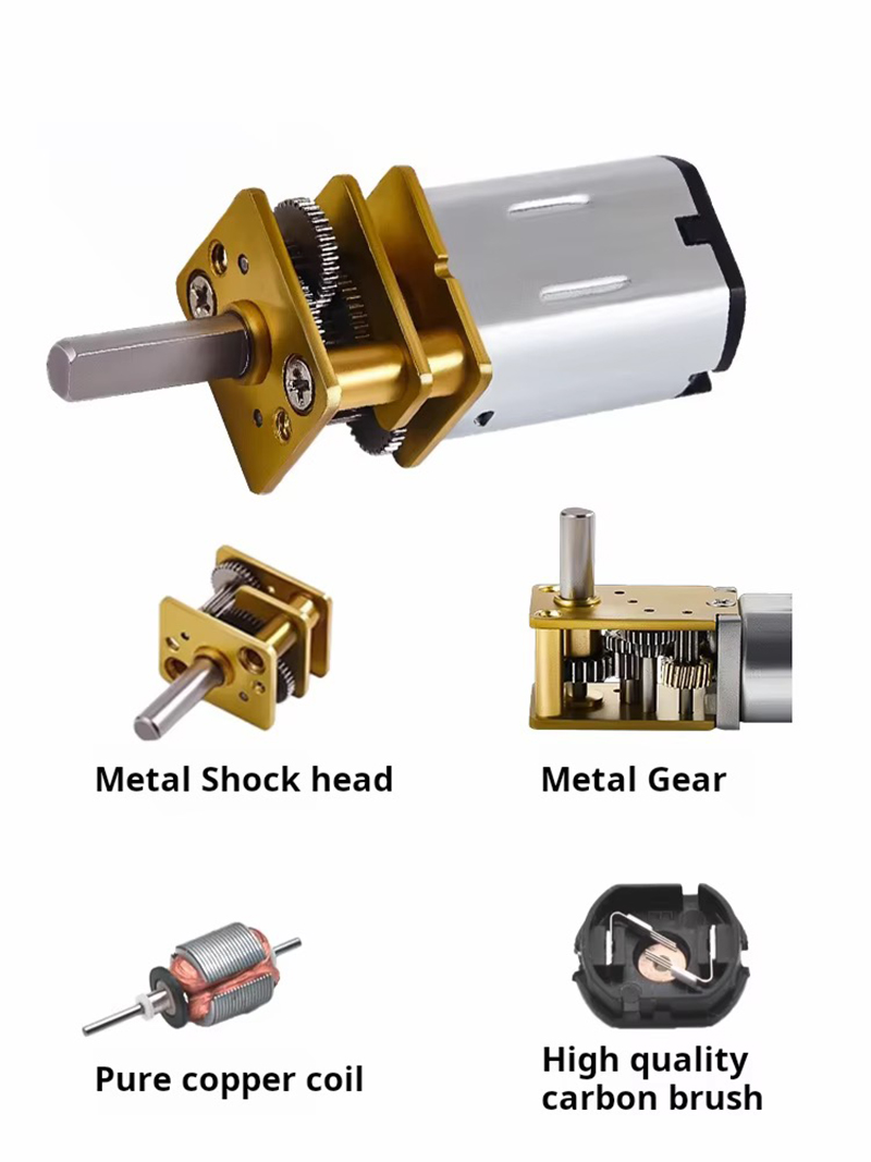 6V 12V 15-6000RPM GA12-N20 DC  - Diy Electronics Motor recension och pris
