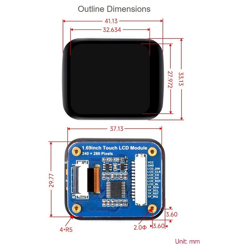 Exquisite-1.69Inch Round LCD D - I2C Lcd Display recension och pris