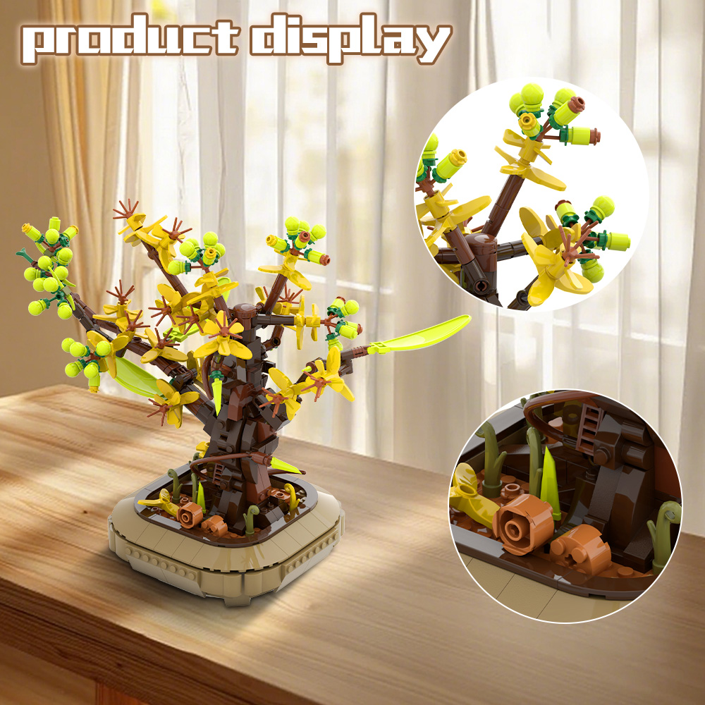 Gobricks MOC Apricot Bonsai Bu - Diy Lego Electronics recension och pris