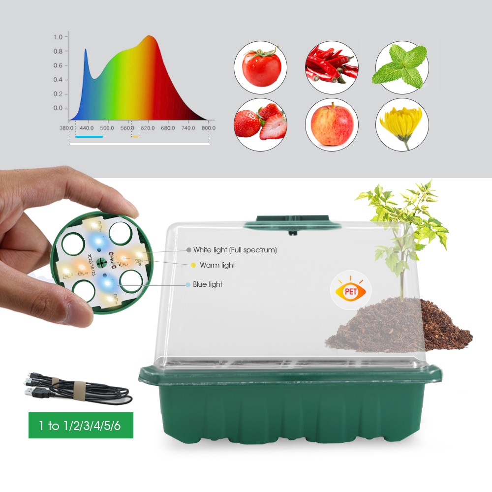 LED Nursery Pots with Grow Lig - Led Assortment Kit recension och pris