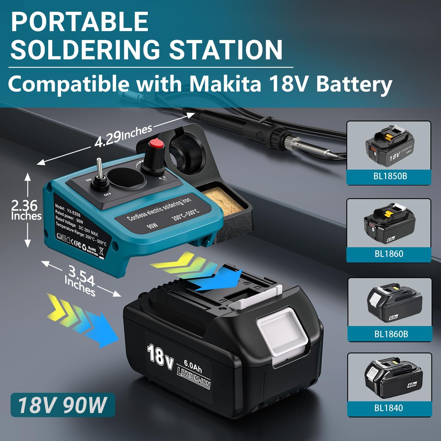 90W LED Digital Cordless Solde - Soldering Iron Kit recension och pris