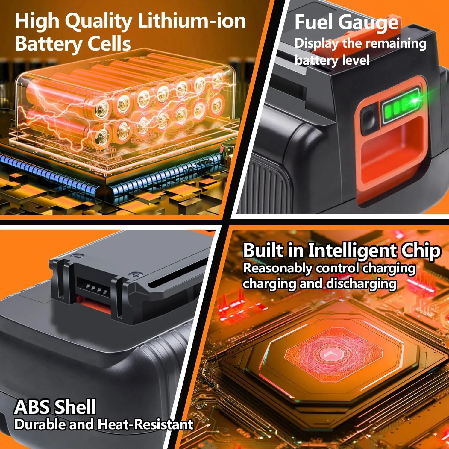 40V 4000mAh Lithium-Ion Batter - Black+Decker Tool Cordless recension och pris